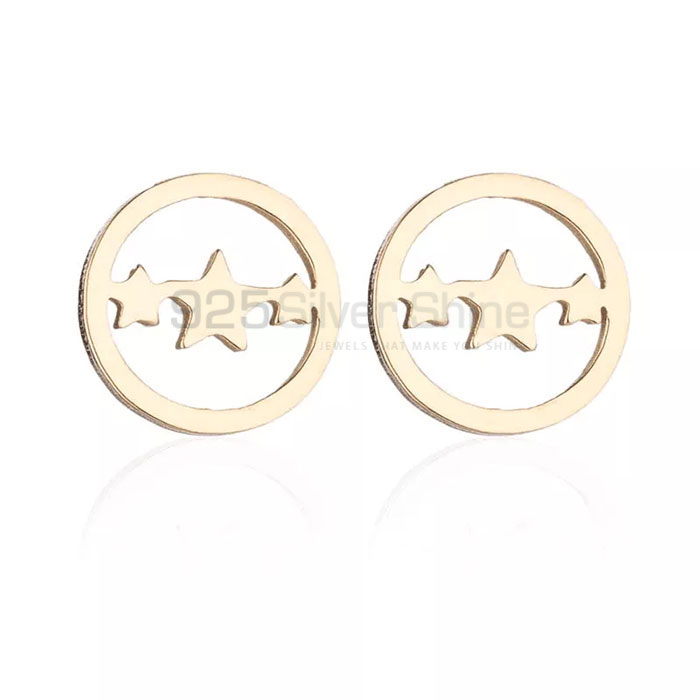 Handmade Three Star Minimalist 925 Silver Earring Jewelry STME491