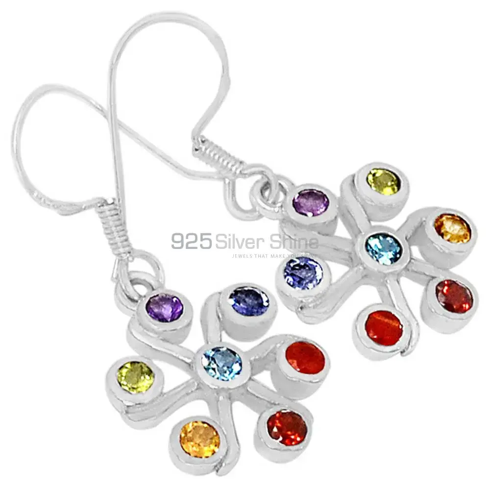 Healing Chakra Earring With Sterling Silver Jewelry 925CE04