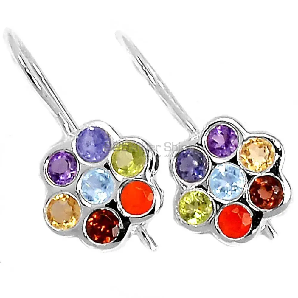 Healing Chakra Jewelry With 925 Sterling Silver Gemstone Earring 925CE13