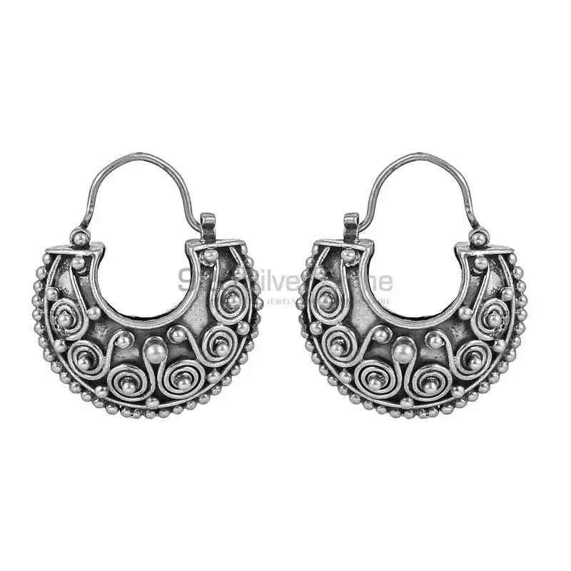 Heard Work 925 Sterling Silver Plain Earring Jewelry 925SE150_0
