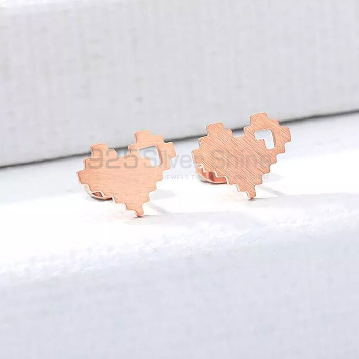 Heart Earring, Handmade Animal Minimalist Earring In 925 Sterling Silver AME58_0