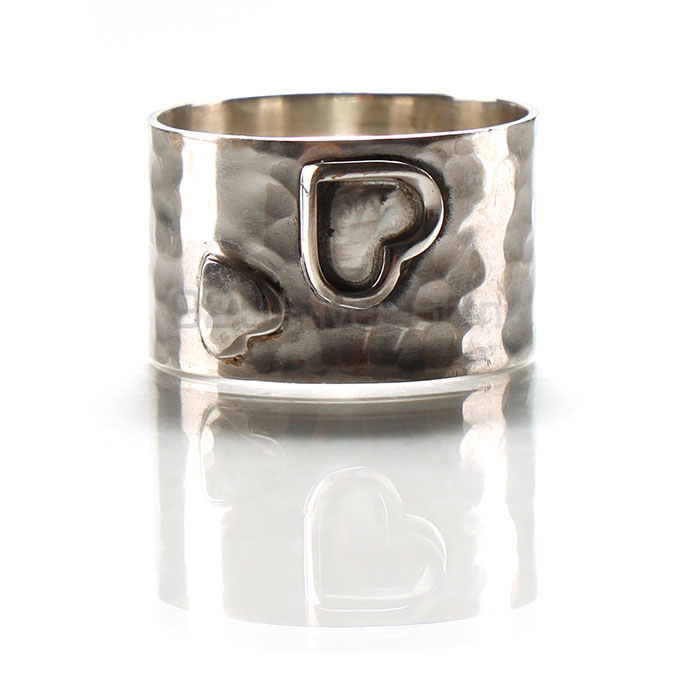 Heart design in plain sterling silver rings SSR157