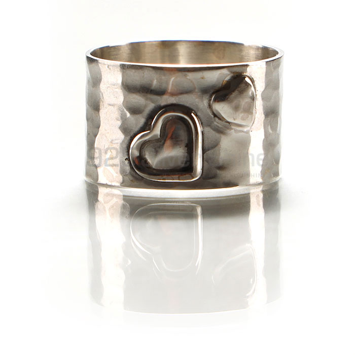 Heart design in plain sterling silver rings SSR157_2