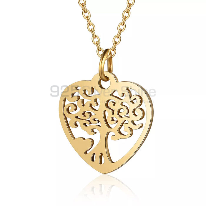 Heart Shape Tree Of Life Necklace In Sterling Silver TLMN614_0