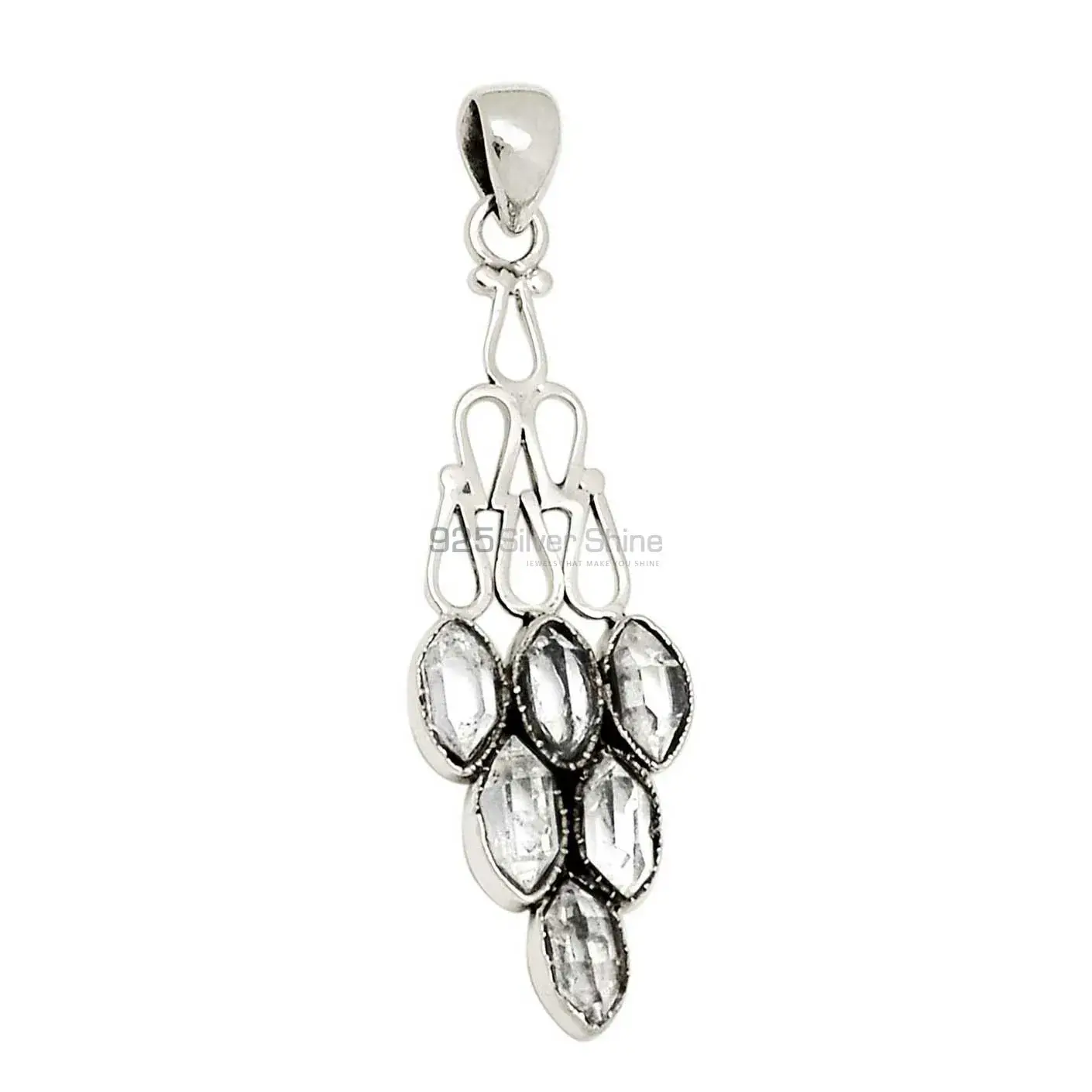 Herkimer Gemstone Pendants Suppliers In 925 Fine Silver Jewelry 925SP116-3_0