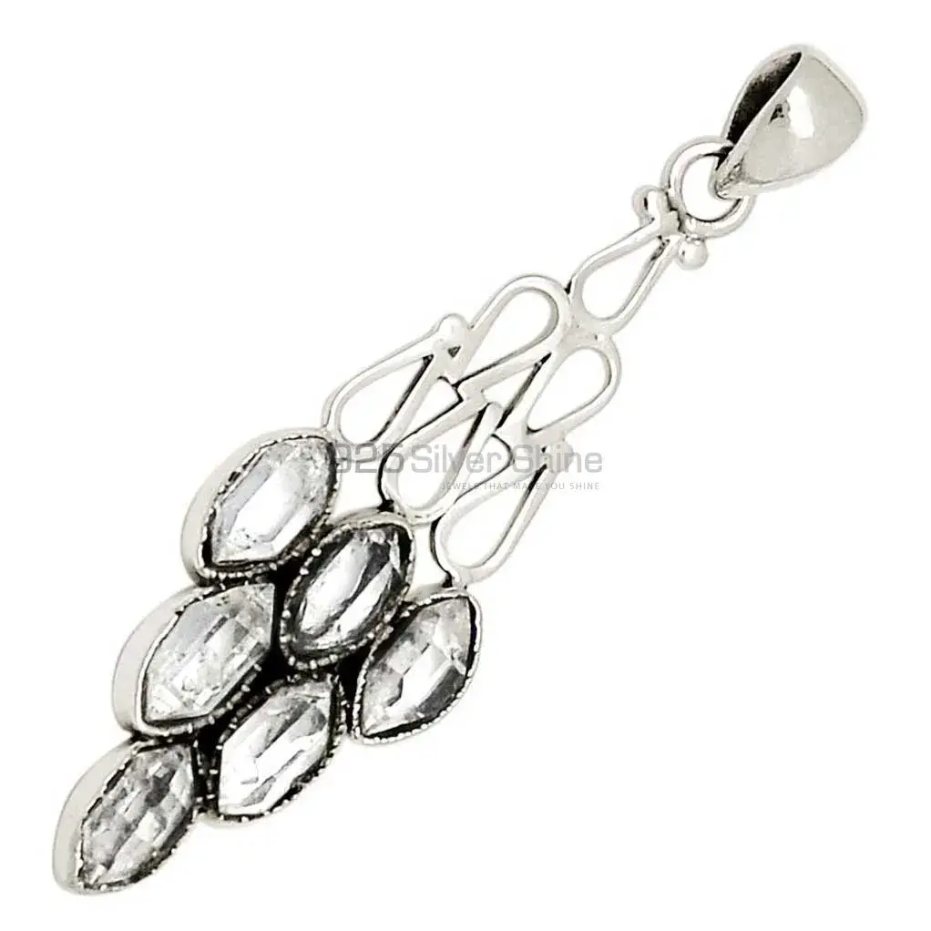 Herkimer Gemstone Pendants Suppliers In 925 Fine Silver Jewelry 925SP116-3_1