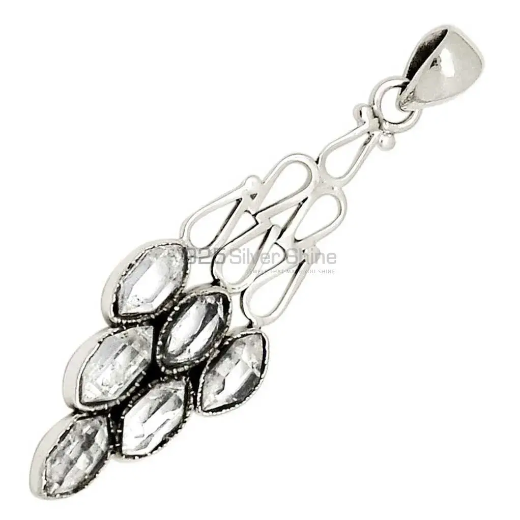 Herkimer Gemstone Pendants In 925 Fine Silver Jewelry 925SP116-3_2