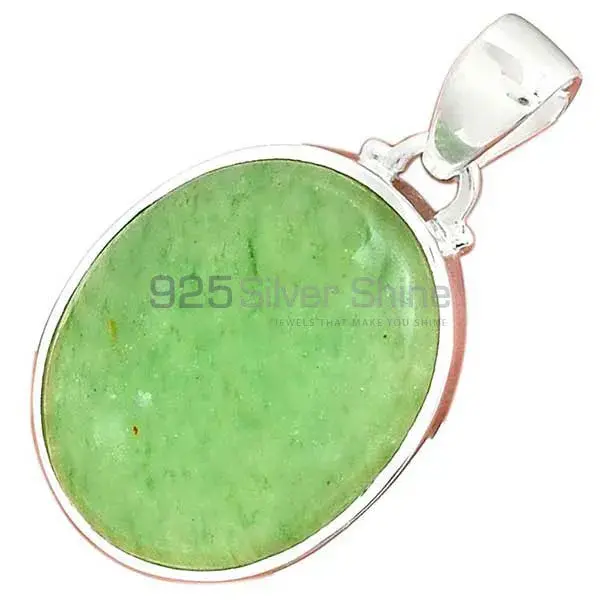 High Quality 925 Fine Silver Pendants Suppliers In Green Aventurine Gemstone Jewelry 925SP157_2
