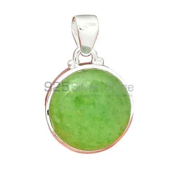 High Quality 925 Fine Silver Pendants Suppliers In Green Aventurine Gemstone Jewelry 925SP157_3