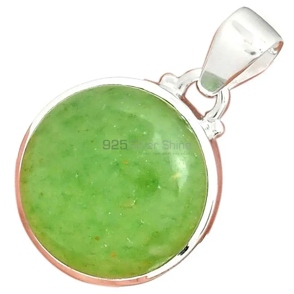 High Quality 925 Fine Silver Pendants Suppliers In Green Aventurine Gemstone Jewelry 925SP157_6