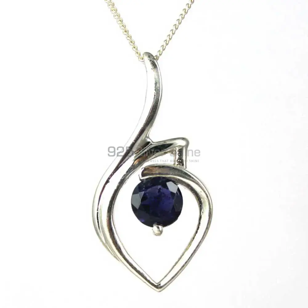 925 Fine Silver Pendants In Iolite Gemstone Jewelry 925SP207-4