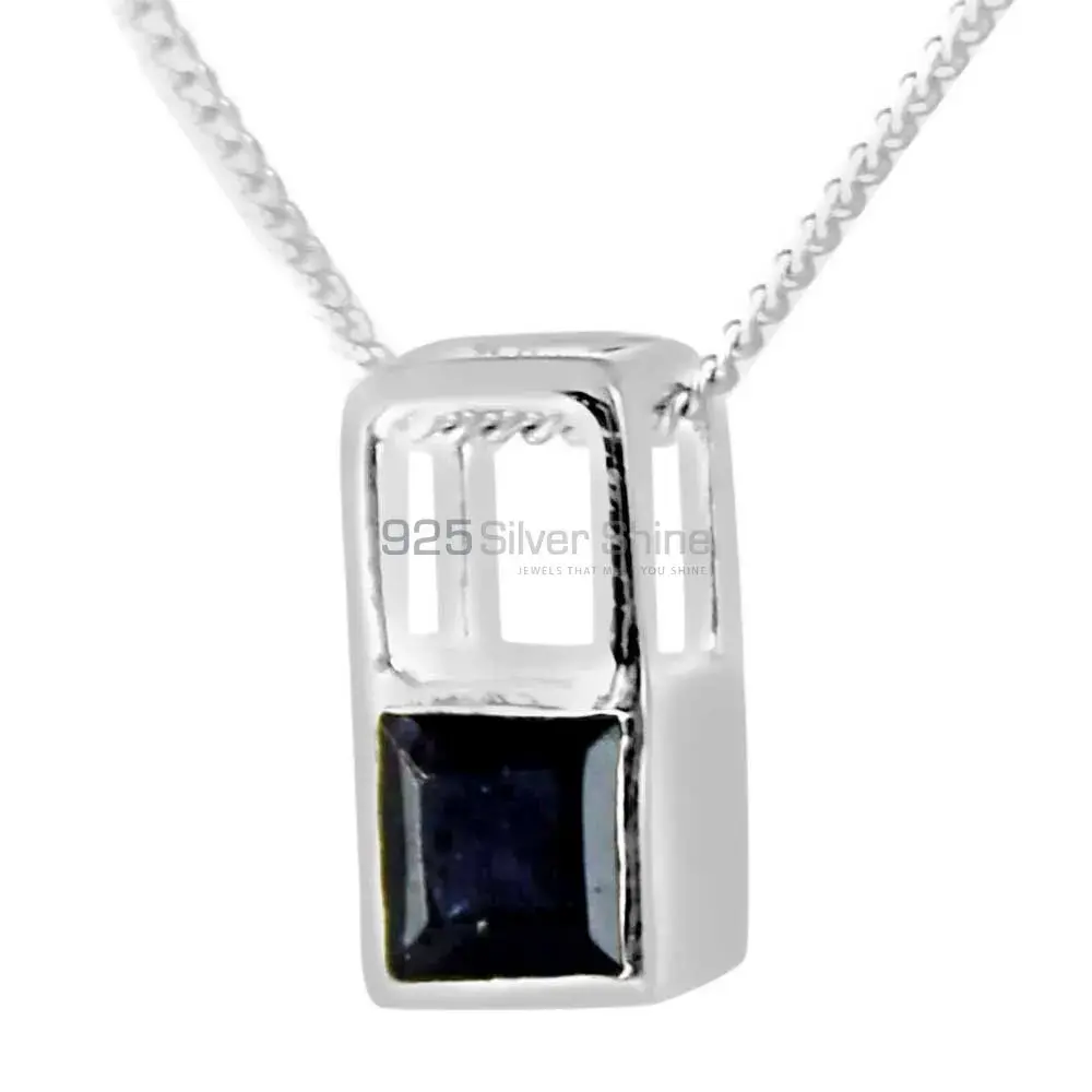 High Quality 925 Fine Silver Pendants Suppliers In Iolite Gemstone Jewelry 925SP263-1