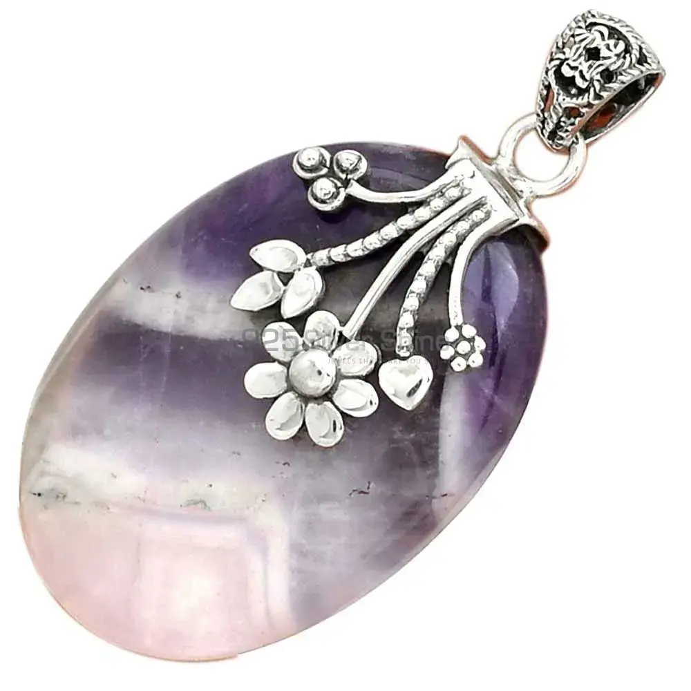High Quality 925 Fine Silver Pendants Suppliers In Amethyst Lace Agate Gemstone Jewelry 925SP076-1_2