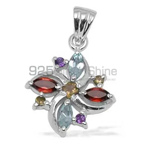 High Quality 925 Fine Silver Pendants Suppliers In Multi Gemstone Jewelry 925SP1380