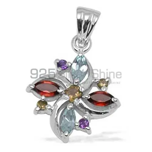 925 Fine Silver Pendants In Multi Gemstone Jewelry 925SP1380