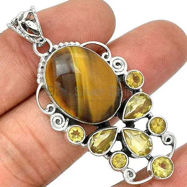 925 Fine Silver Pendants In Multi Gemstone Jewelry 925SP22-1_1