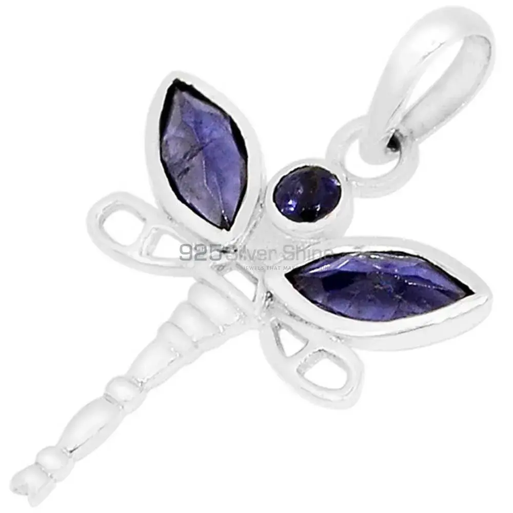 925 Solid Silver Pendants In Iolite Gemstone Jewelry 925SSP324-4_0