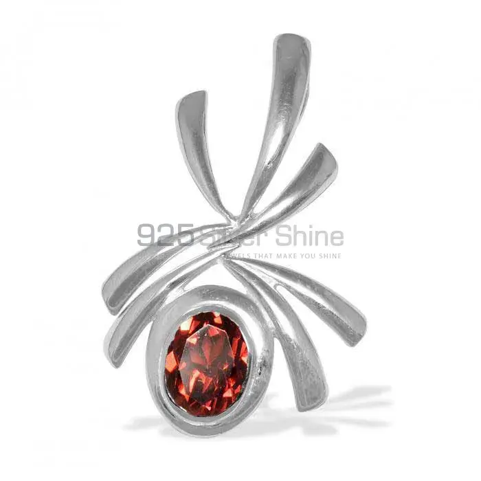 925 Solid Silver Pendants In Garnet Gemstone Jewelry 925SP1524_0