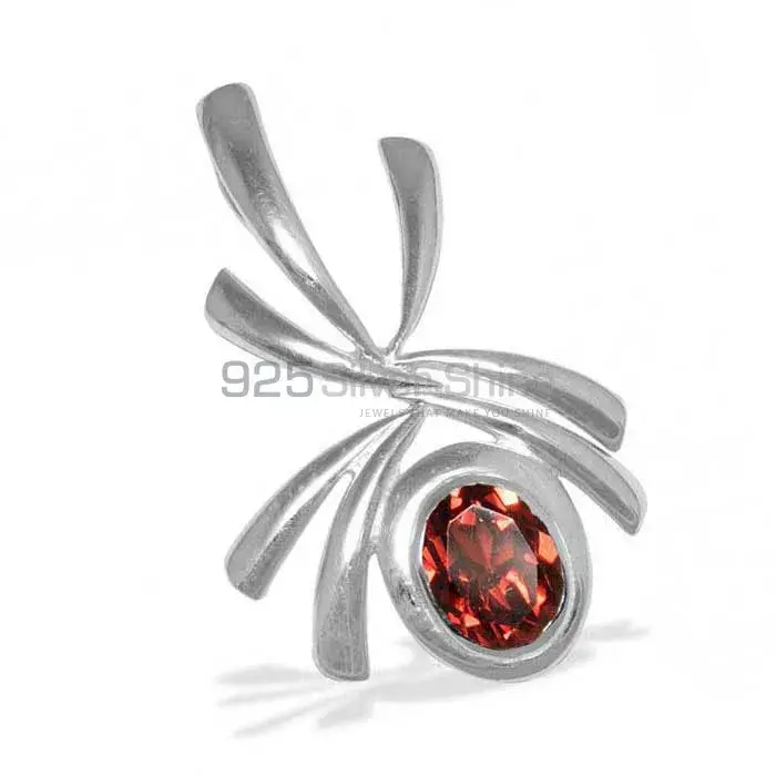 High Quality 925 Solid Silver Pendants Exporters In Garnet Gemstone Jewelry 925SP1524_0