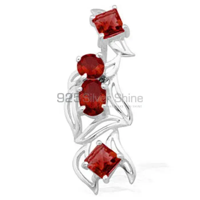 High Quality 925 Solid Silver Pendants Exporters In Garnet Gemstone Jewelry 925SP1574