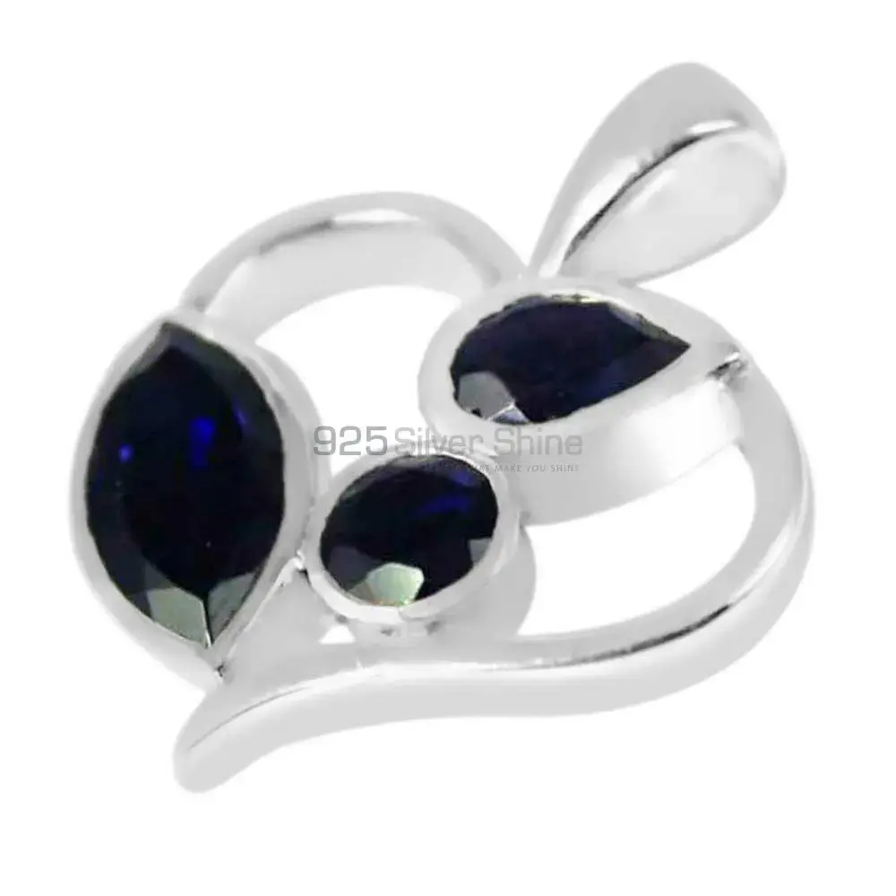 925 Solid Silver Pendants In Iolite Gemstone Jewelry 925SP229-7_1