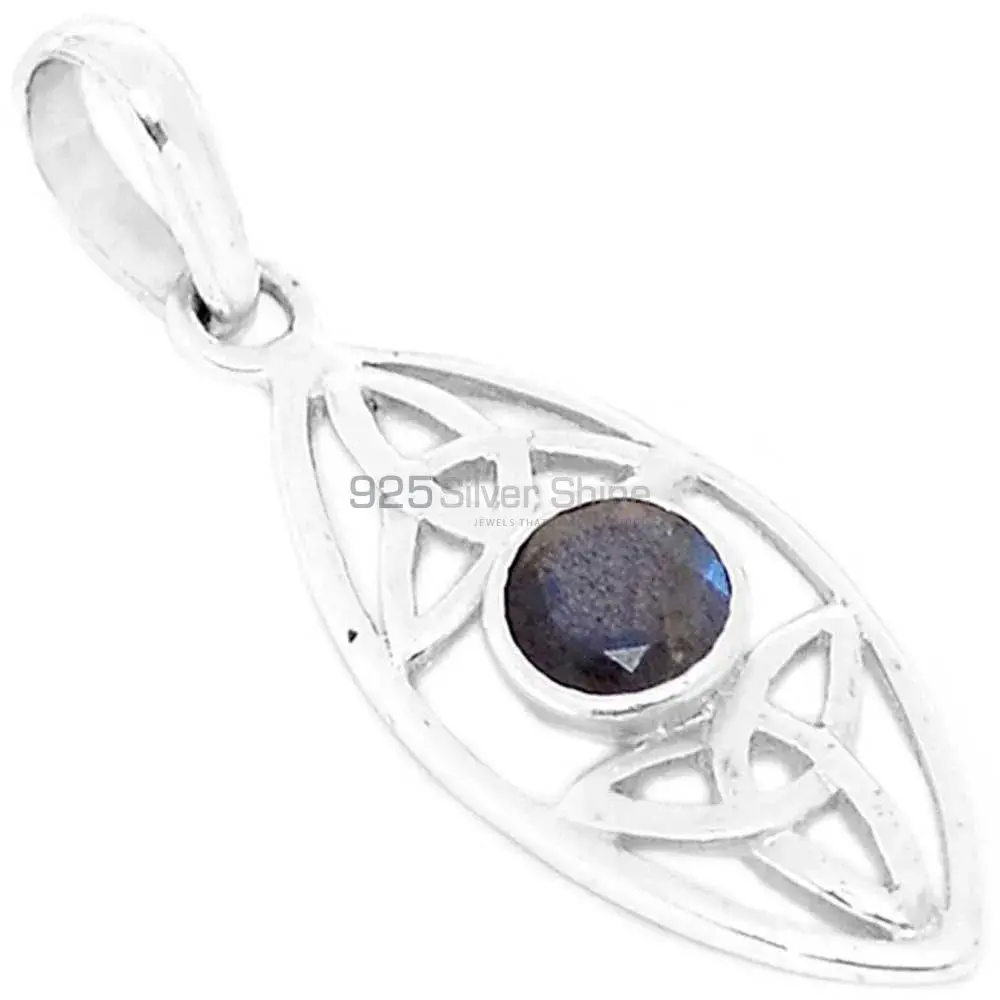 High Quality 925 Solid Silver Pendants Exporters In Labradorite Gemstone Jewelry 925SP290-1