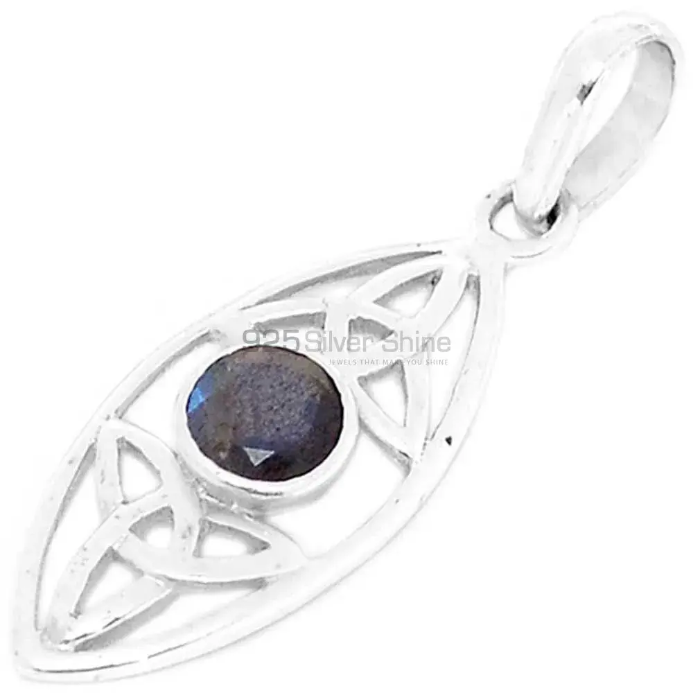 High Quality 925 Solid Silver Pendants Exporters In Labradorite Gemstone Jewelry 925SP290-1_0