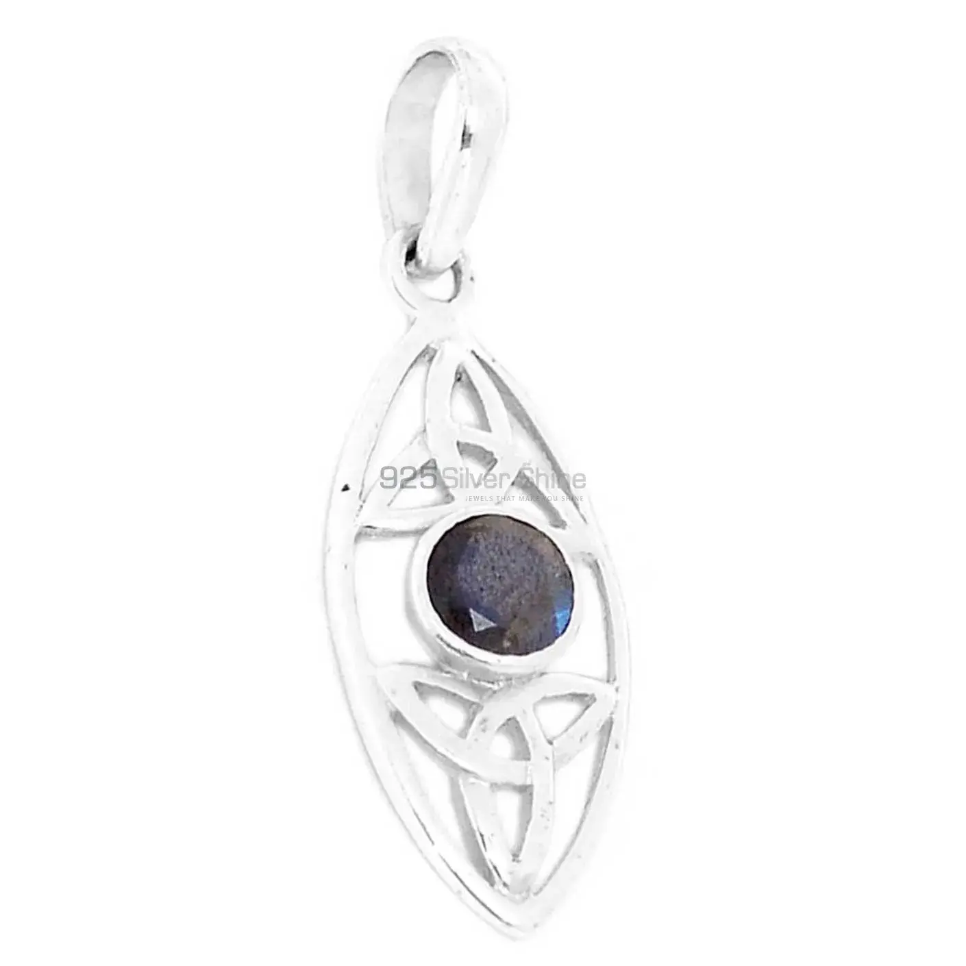 High Quality 925 Solid Silver Pendants Exporters In Labradorite Gemstone Jewelry 925SP290-1_1