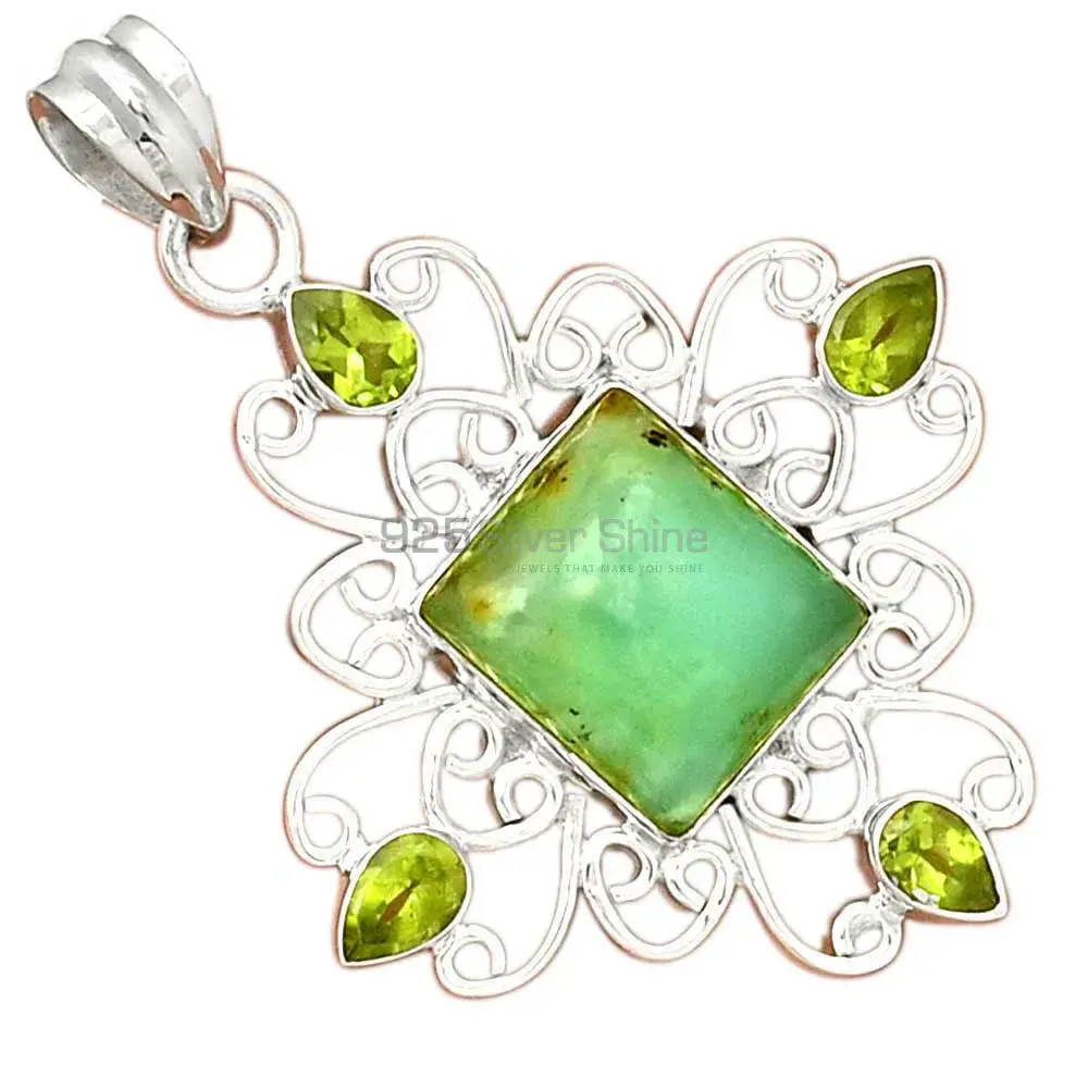 925 Solid Silver Pendants In Multi Gemstone Jewelry 925SP096-2_0