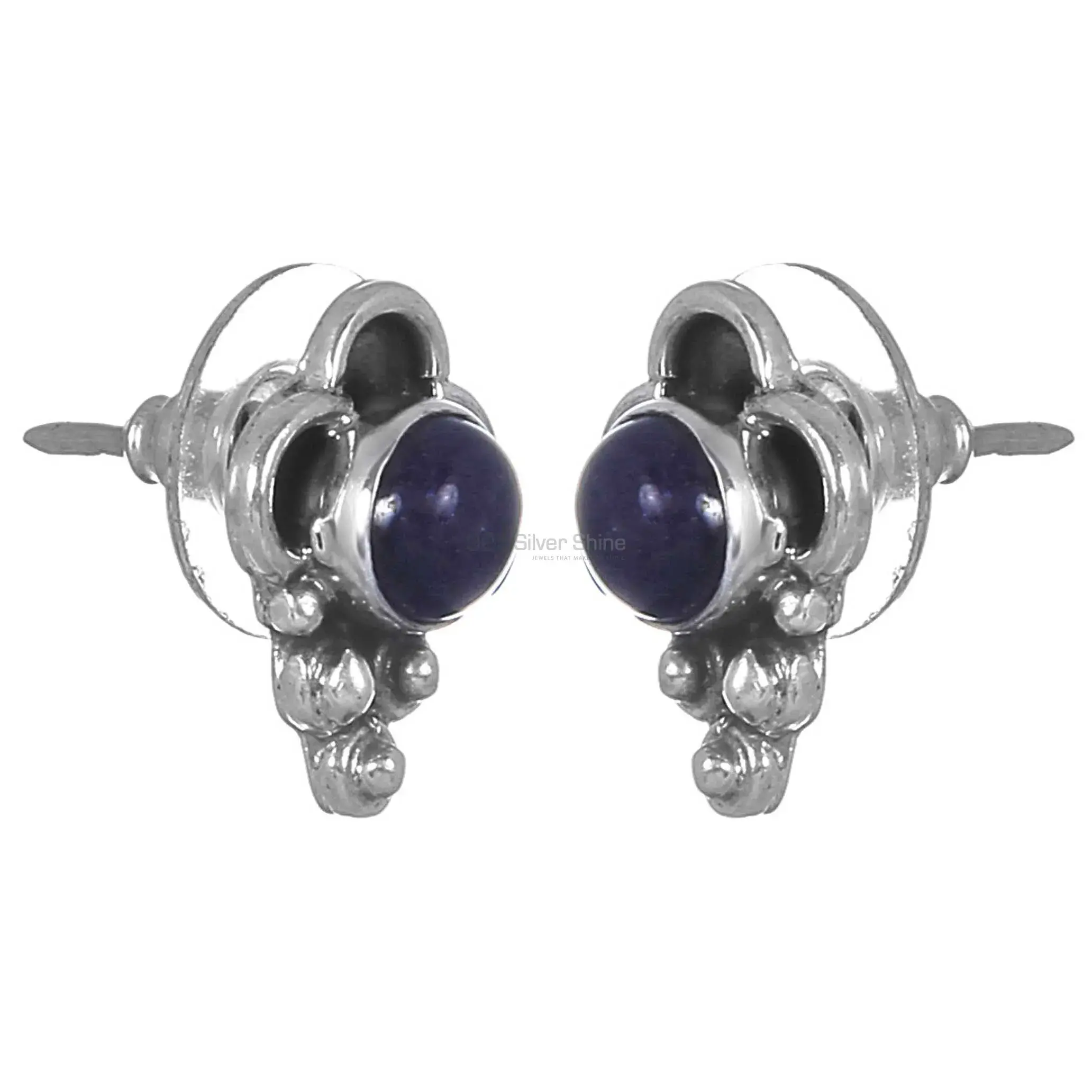 925 Sterling Silver Earrings In Lapis Gemstone Jewelry 925SE266_1
