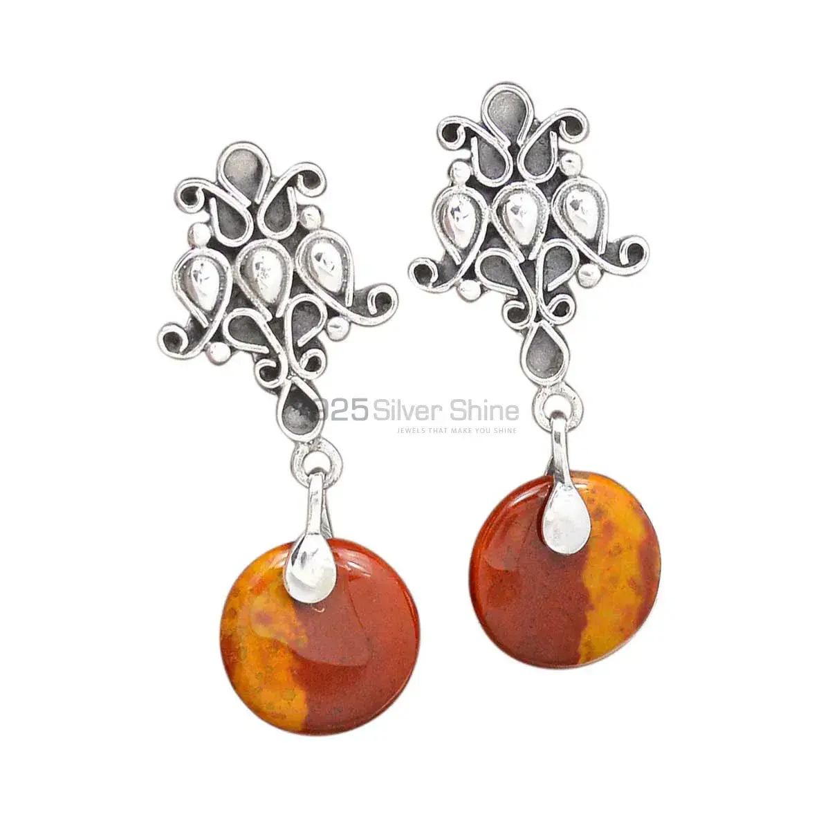 925 Sterling Silver Earrings In Mookaite Gemstone Jewelry 925SE2060_0