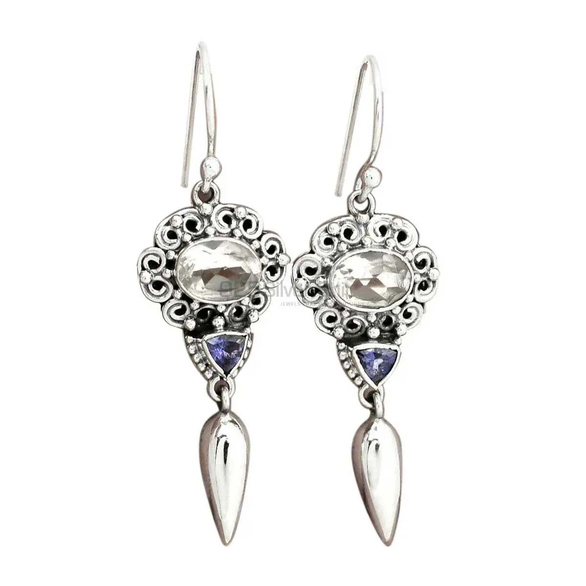 High Quality 925 Sterling Silver Earrings In Multi Gemstone Jewelry 925SE2455