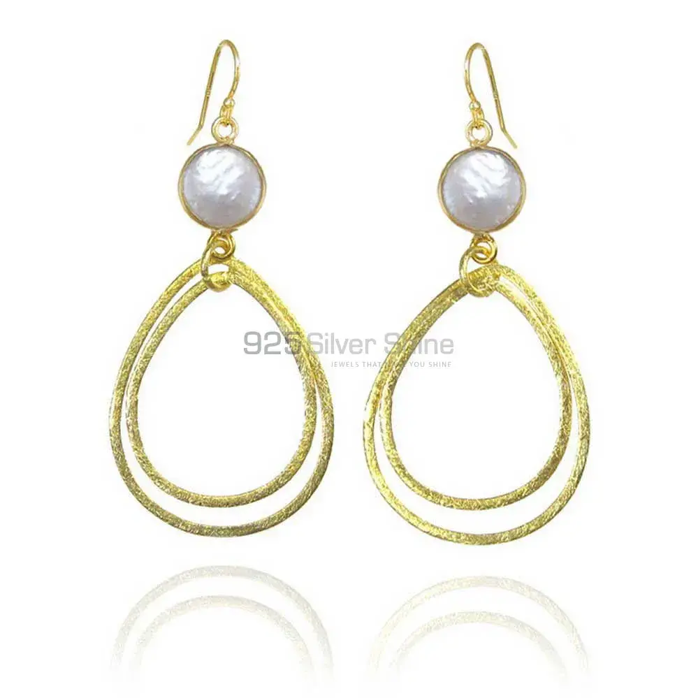 925 Sterling Silver Earrings In Pearl Gemstone Jewelry 925SE1959