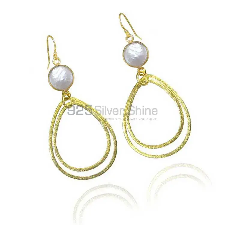 925 Sterling Silver Earrings In Pearl Gemstone Jewelry 925SE1959_0