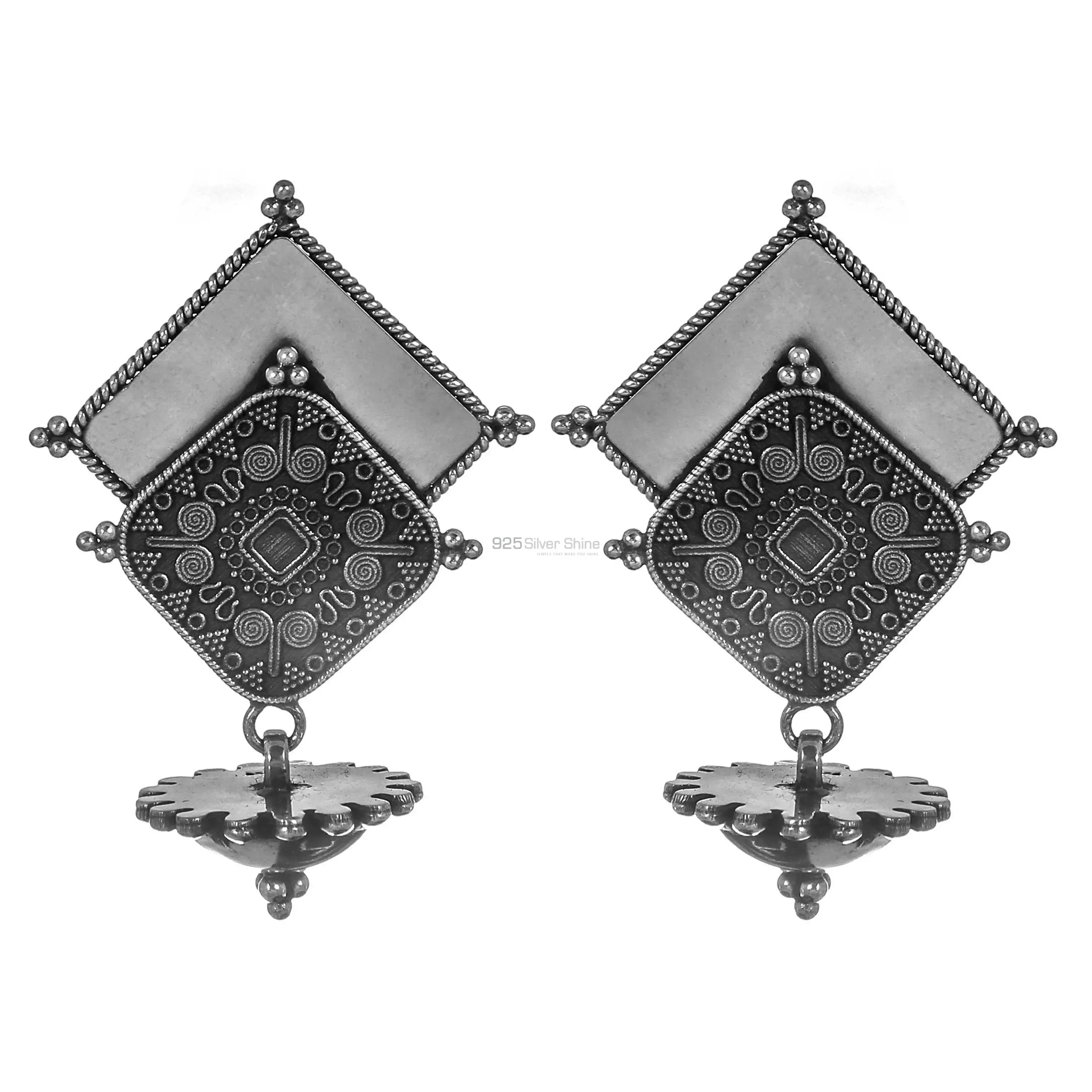 925 Sterling Silver Handmade Antique Oxidized earring 925SE269_1