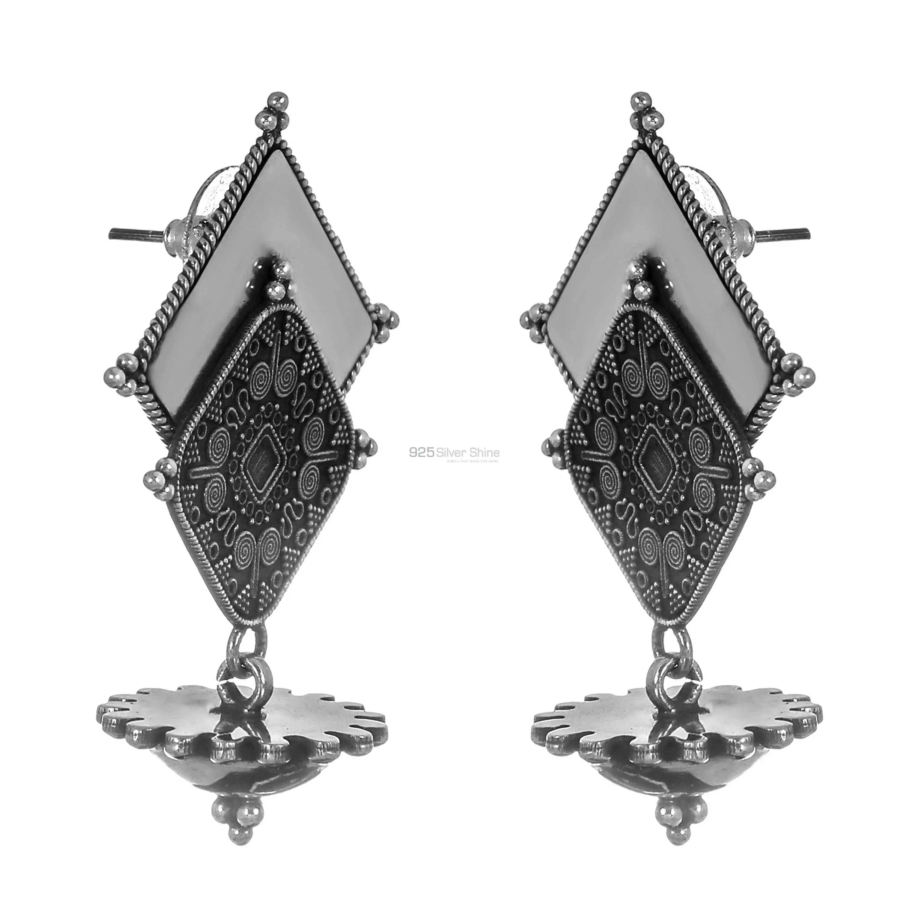 925 Sterling Silver Handmade Antique Oxidized earring 925SE269_2