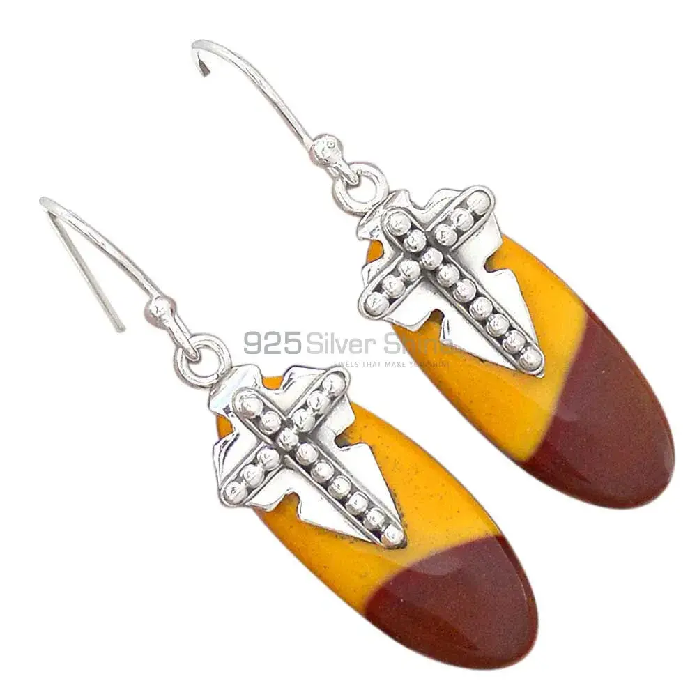 925 Sterling Silver Handmade Earrings In Mookaite Gemstone Jewelry 925SE2616_1