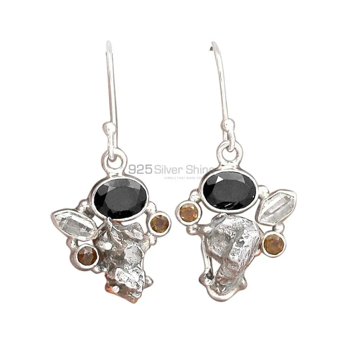 925 Sterling Silver Handmade Earrings In Multi Gemstone Jewelry 925SE2063_0
