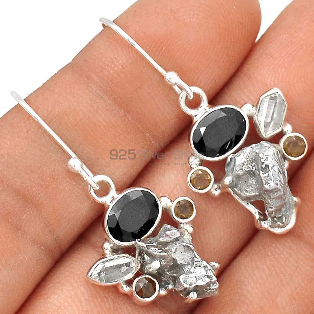 High Quality 925 Sterling Silver Handmade Earrings In Multi Gemstone Jewelry 925SE2063_0