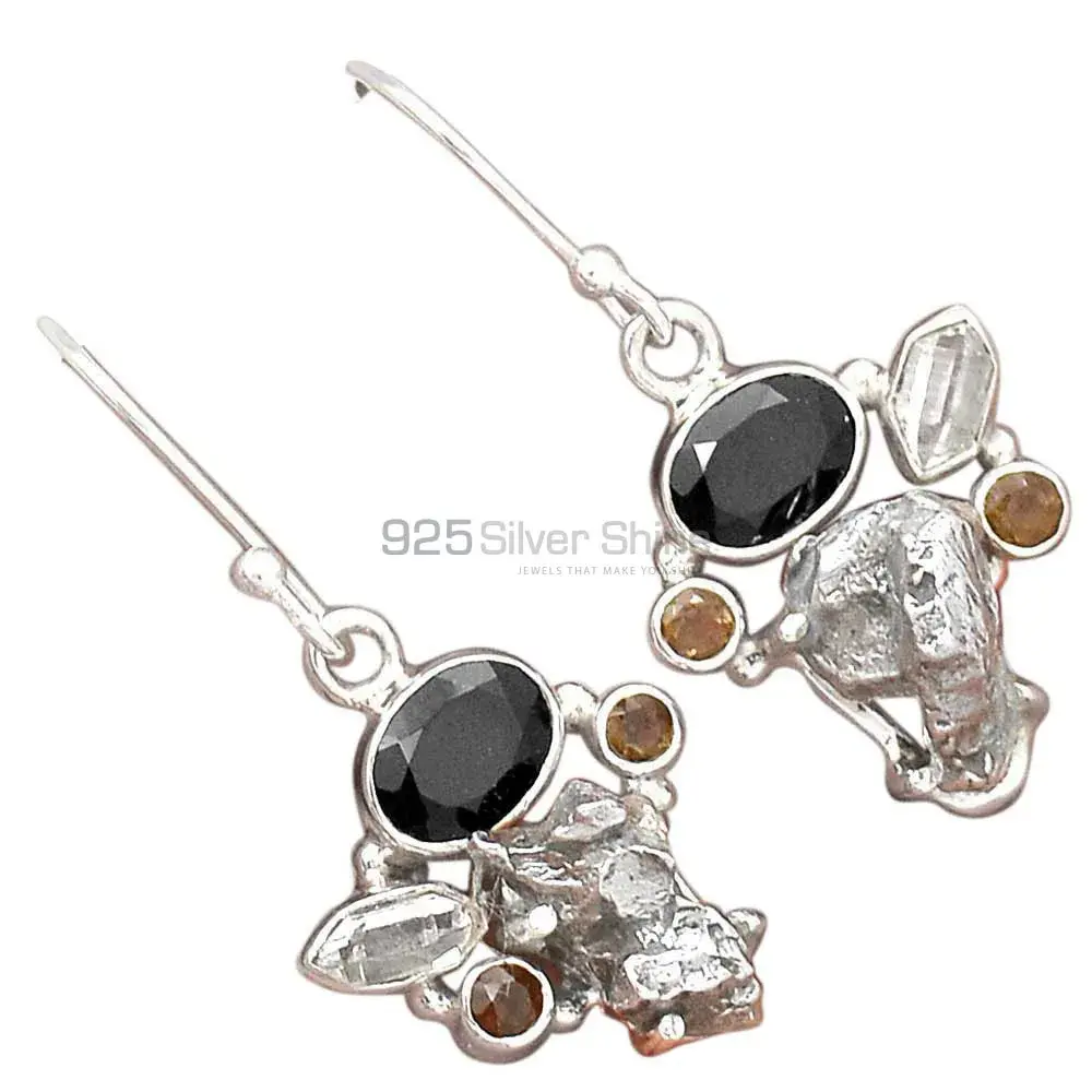 High Quality 925 Sterling Silver Handmade Earrings In Multi Gemstone Jewelry 925SE2063_1