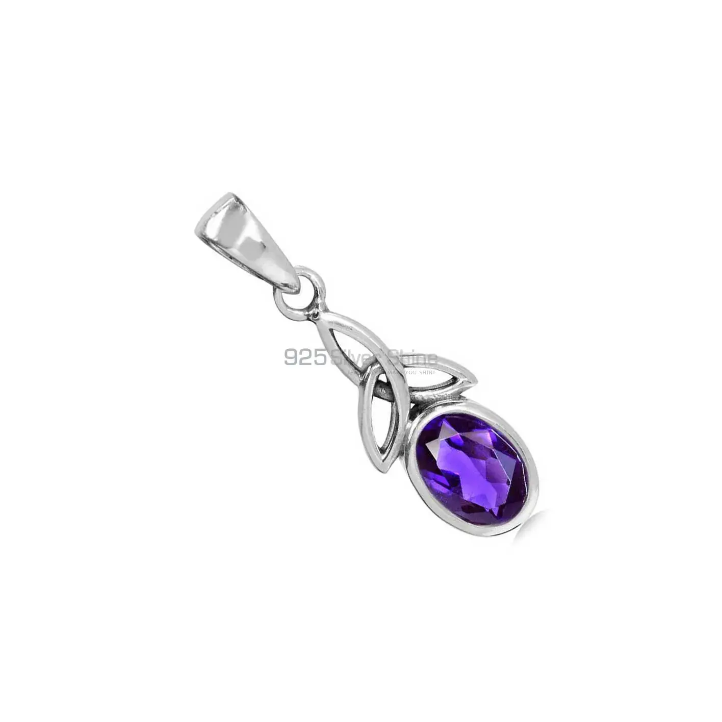 925 Sterling Silver Handmade Pendants In Amethyst Gemstone Jewelry 925SP06-5_2