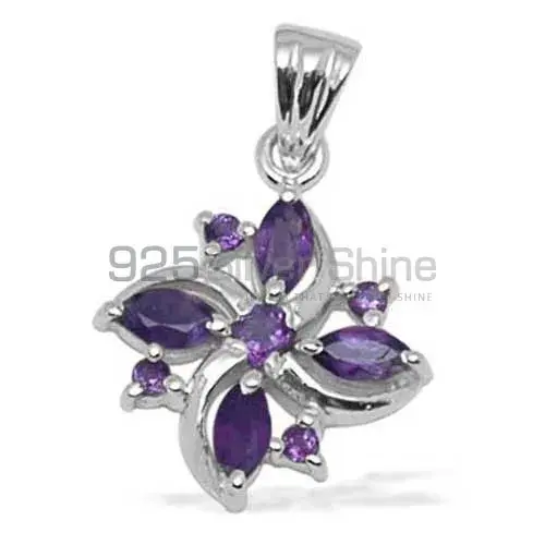 High Quality 925 Sterling Silver Handmade Pendants In Amethyst Gemstone Jewelry 925SP1381