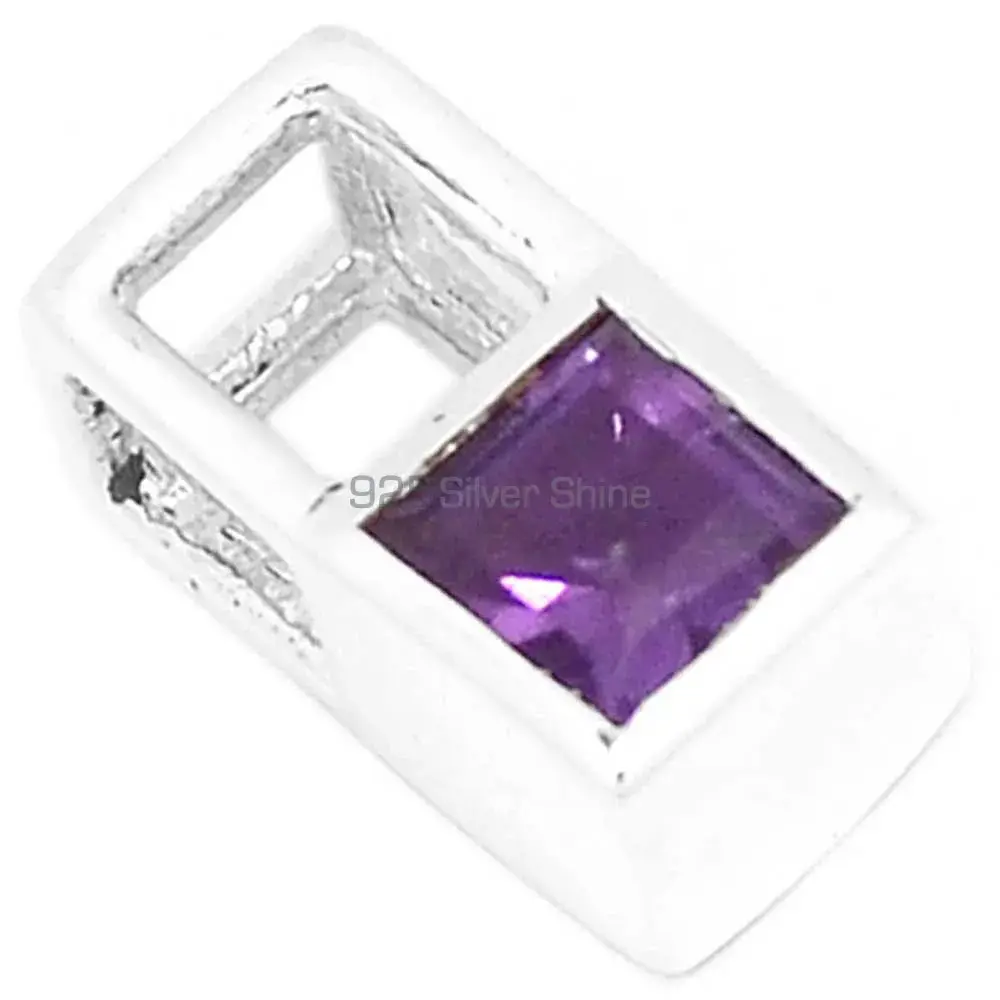 925 Sterling Silver Handmade Pendants In Amethyst Gemstone Jewelry 925SP263-2_1