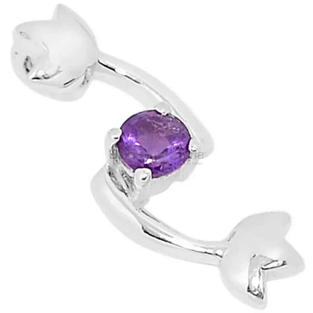 925 Sterling Silver Handmade Pendants In Amethyst Gemstone Jewelry 925SSP326-1