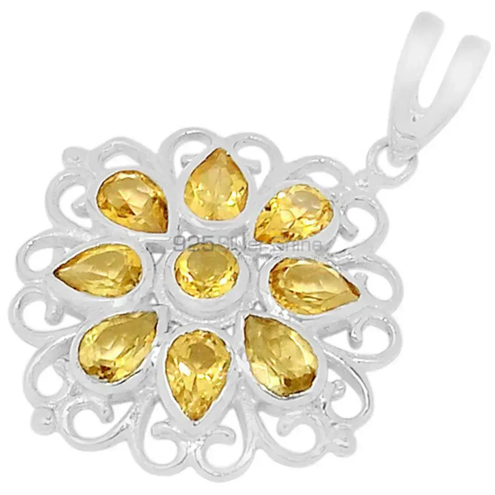 925 Sterling Silver Handmade Pendants In Citrine Gemstone Jewelry 925SSP315-3_1