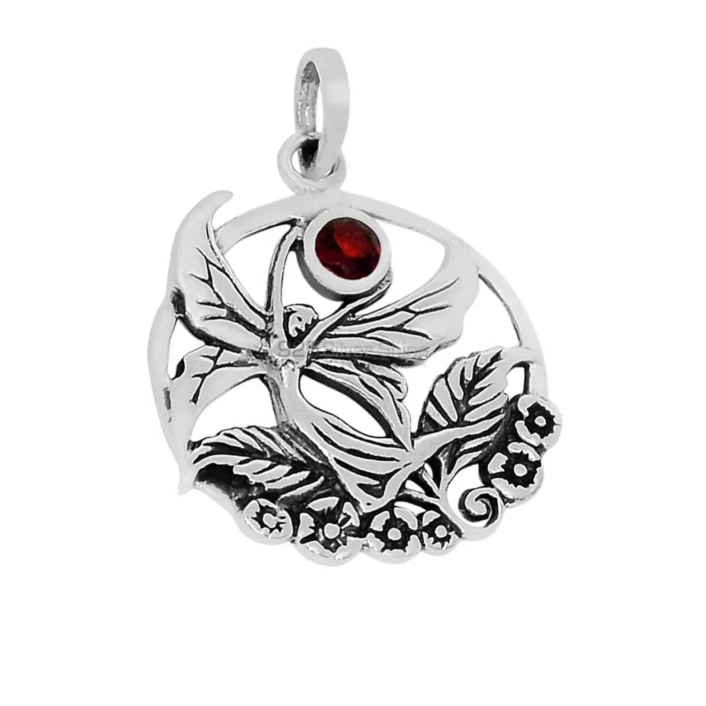 925 Sterling Silver Handmade Pendants In Garnet Gemstone Jewelry 925SSP343-2_1
