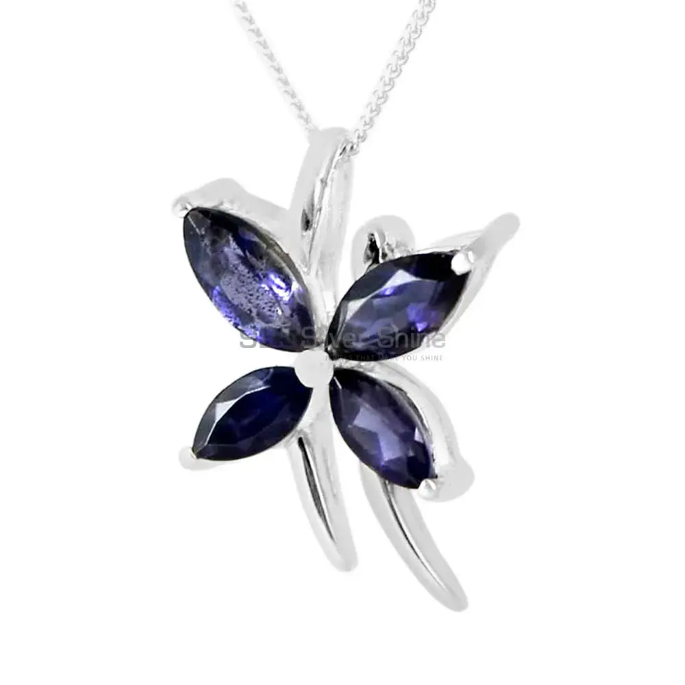 High Quality 925 Sterling Silver Handmade Pendants In Iolite Gemstone Jewelry 925SP223-3