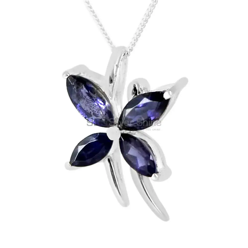 925 Sterling Silver Handmade Pendants In Iolite Gemstone Jewelry 925SP223-3_0