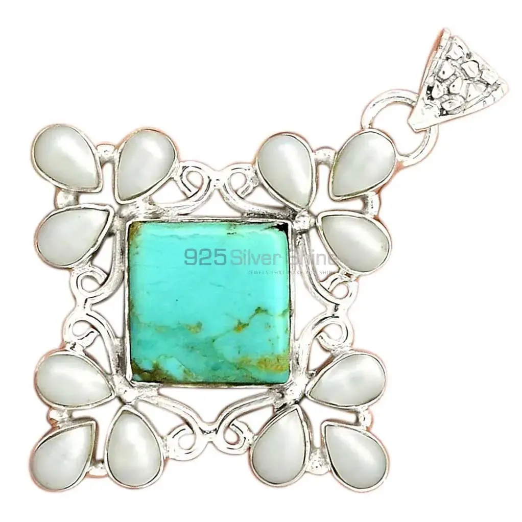 925 Sterling Silver Handmade Pendants In Multi Gemstone Jewelry 925SP37-4_3