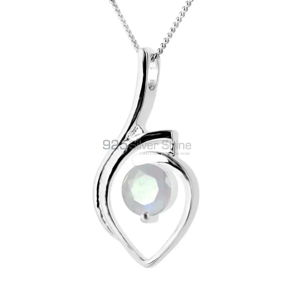 925 Sterling Silver Handmade Pendants In Rainbow Gemstone Jewelry 925SP207-5
